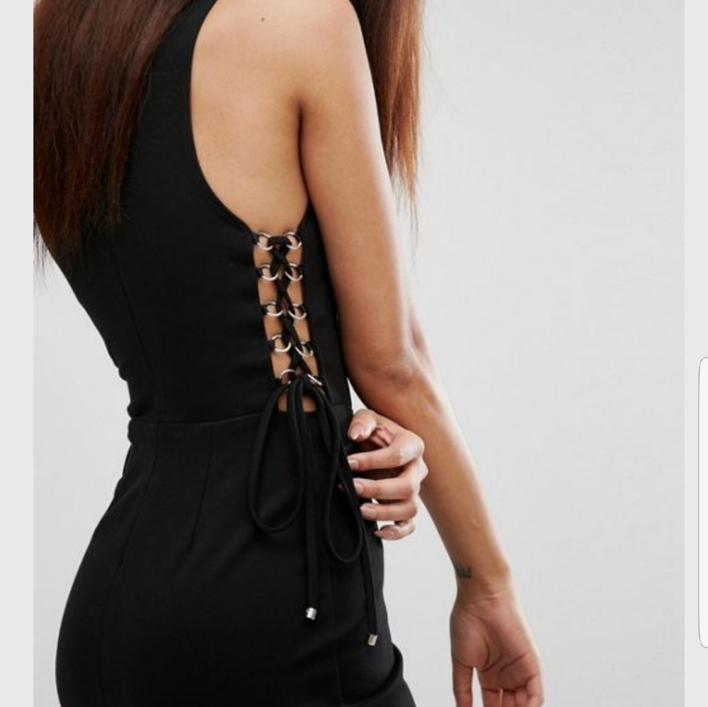 Kendall & Kylie black sexy side tie up dress